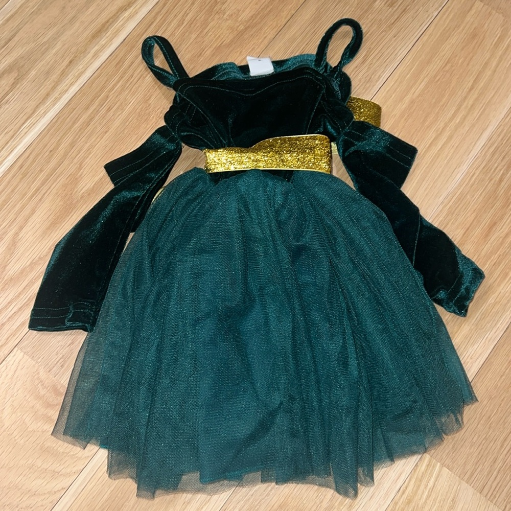 Forrest green holiday dress size 12-18months
